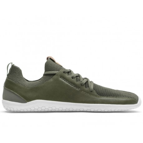 Vivobarefoot PRIMUS KNIT M Olive Green Leather
